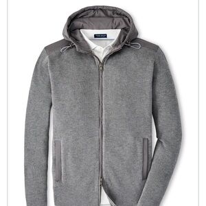 Peter Millar Gray Zip-Up Sweater